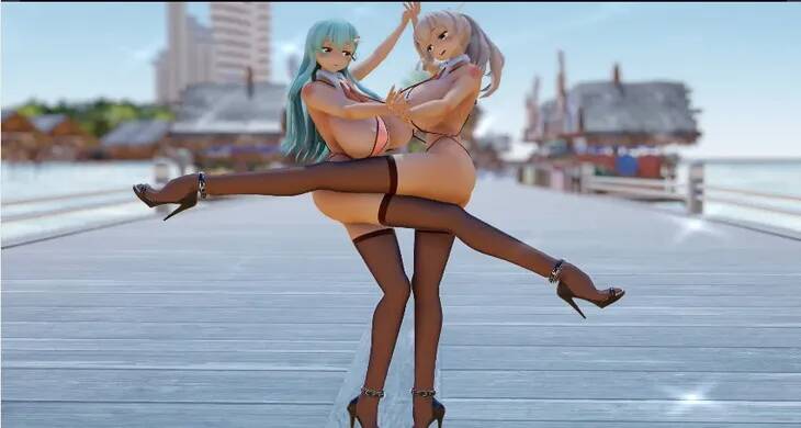 【MMD 艦これ】鈴谷＆熊野「Dive to Blue」後半水着 【ニコニコ】