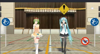 エロ標識ミクとGUMI