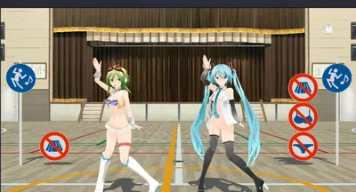 エロ標識ミクとGUMI